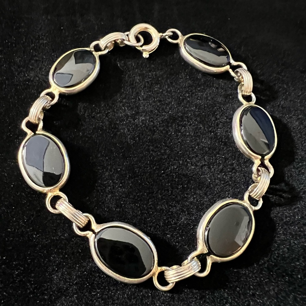 Onyx Silver Bracelet